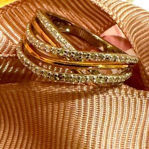 🌹💎 Rose Gold and Diamond Ring Faux Costume